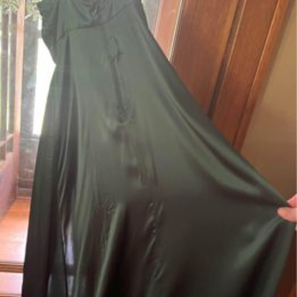 Wicked One Shoulder Silk Maxi Dress - Picture 5 of 5
